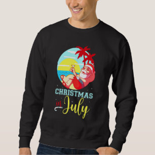 Jul i juli Jultomten Beach Watermelon Lång Ärmad Tröja