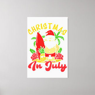 Jul i juli Jultomten Patriotic USA Sungla Canvastryck