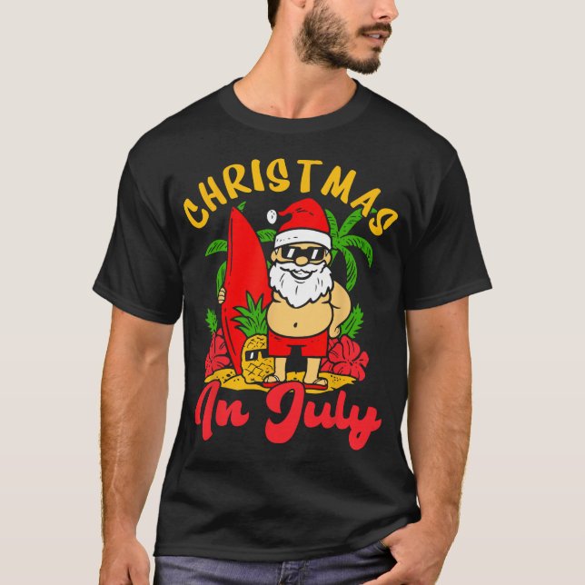 Jul i juli Jultomten Vacation Sommar Manar T Shirt (Framsida)