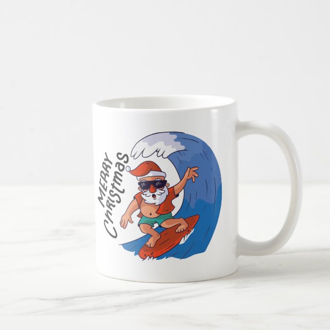 Jul i juli: Klassiskt kort, rund Sticker Napki Kaffemugg (Höger)