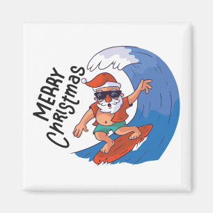 Jul i juli: Klassiskt kort, rund Sticker Napki Magnet