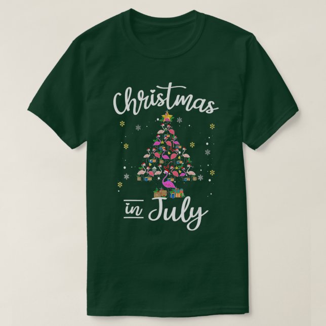 Jul i juli Låt oss Lit Julgran Fla T Shirt (Design framsida)