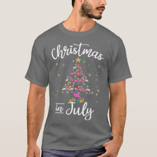 Jul i juli Låt oss Lit Julgran Fla T Shirt