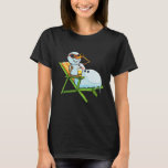 Jul i juli: Lusaren Snögubbe Beach Summer Hawai T Shirt<br><div class="desc">Jul i juli måndag: Lustigt Snögubbe,  sommarstuga på Hawaiianska Julafton</div>