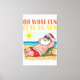 Jul i juli Lusj Jultomten i Hawaii Vaca Canvastryck