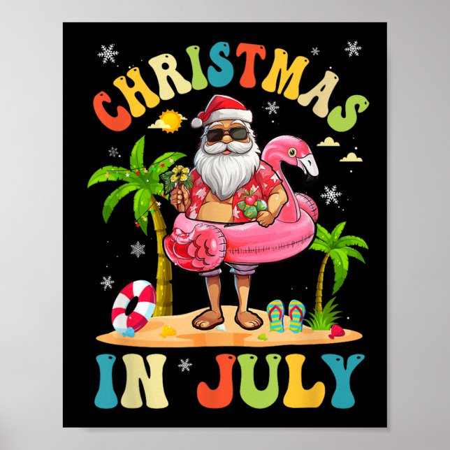 Jul i juli månads finländska sommarstuga Beach Vac Poster (Framsidan)