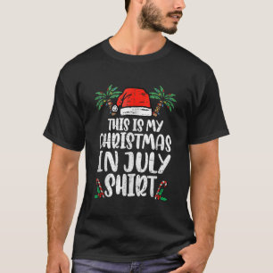 Jul i juli måndag: Finny Santa Hat Summer Beach Va T Shirt