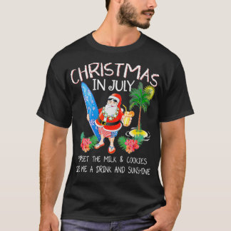 Jul i juli måndag: Finny Santa Summer Bassäng Part T Shirt