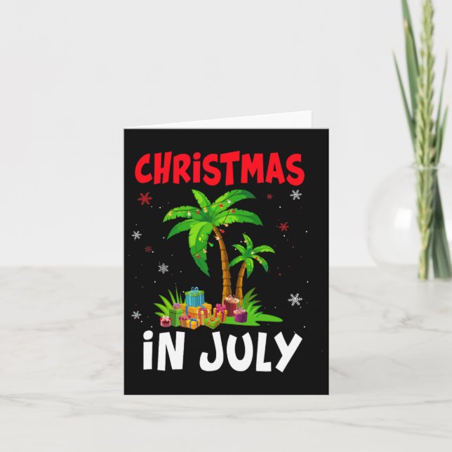 Jul i juli måndag, Handflatan Träd Julafton, Träd, Kort (Framsida)
