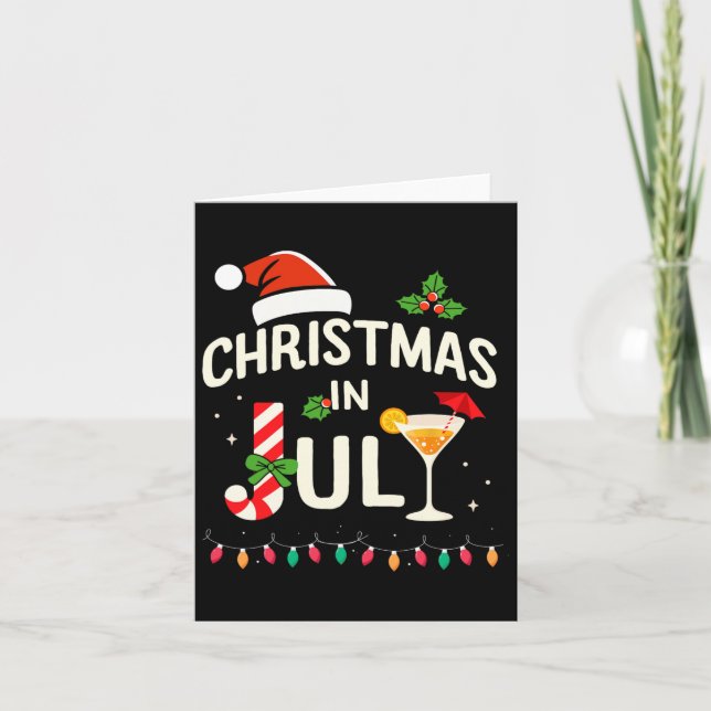 Jul i juli med Candy cane för sommarströ Kort (Framsida)