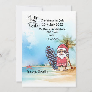 Jul i juli med JULTOMTEN Spara datumet Inbjudningar