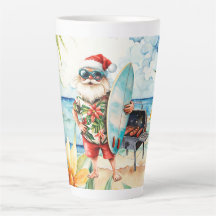 Jul i juli med tomten på stranden