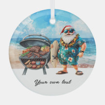 Jul i juli med tomten på stranden Helgdag