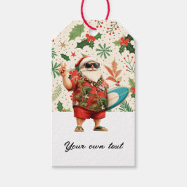 Jul i juli med tomten på stranden Helgdag Presentetikett