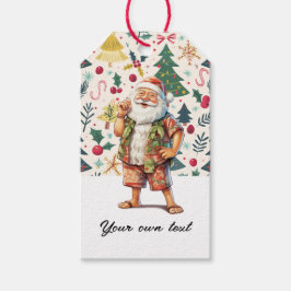 Jul i juli med tomten på stranden Helgdag Presentetikett