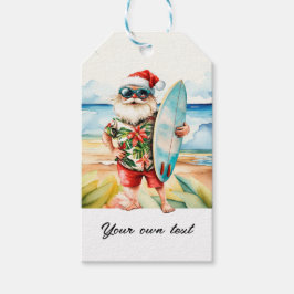 Jul i juli med tomten på stranden Helgdag Presentetikett