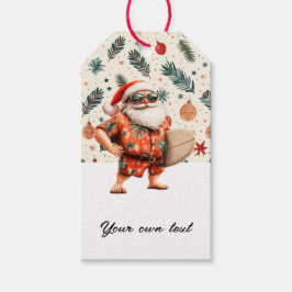 Jul i juli med tomten på stranden Helgdag Presentetikett