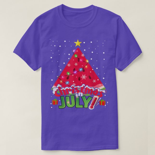 Jul i juli: Merry Watermelon Sommar Vacacation T Shirt (Design framsida)