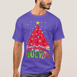 Jul i juli: Merry Watermelon Sommar Vacacation T Shirt