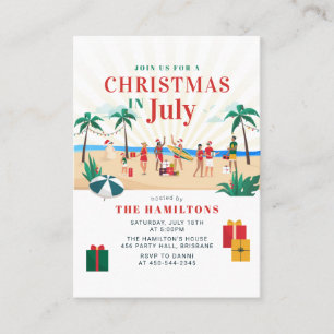 Jul i juli Modern Family Summer Party Visitkort