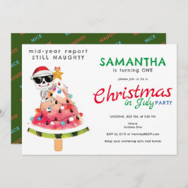 Jul i juli: Naughty eller Småbarn i Nice Inbjudningar