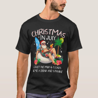 Jul i juli Palmträd Strand Sommar Hawaii Sa T Shirt