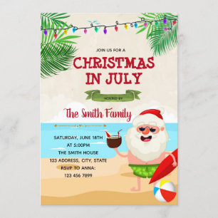 Jul i juli - partiinbjudan inbjudningar