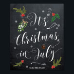 Jul i juli party bröllop osv. poster<br><div class="desc">En "Jul i juli"-typografi som poster/skyltar för party eller firande,  bröllop eller möhippa! Enkel att redigera eller ta bort den text som fält visas med namnen och datumet,  eller ta bort om det inte behövs. Många andra utformningar i den här samlingen,  t.ex. inbjudningar,  märkre och hälsningskort.</div>