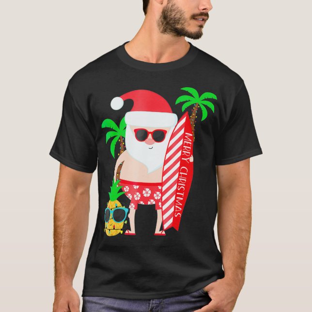 Jul i juli Party Costume Clothing Santa T Shirt (Framsida)