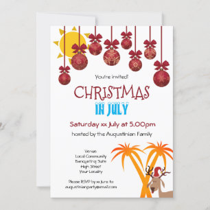 Jul i juli Party Inbjudningar