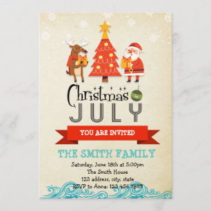 Jul i juli partyinbjudan inbjudningar