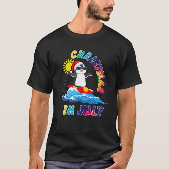 Jul i juli: Penguin Sunglasses Beach T Shirt (Framsida)