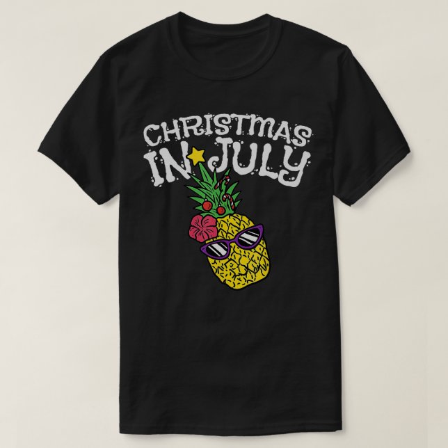 Jul i juli: Pineapple - den ropiska sommaren T Shirt (Design framsida)