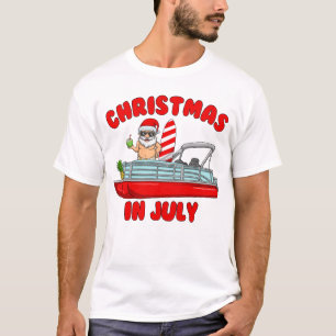 Jul i juli: Pontoon Boat-julen T Shirt