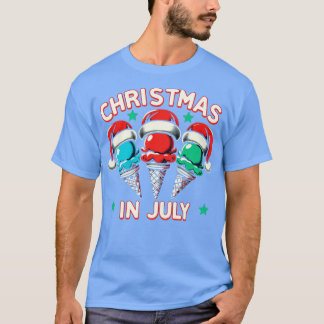 Jul i juli Retro för barn Ice Santa Funny T Shirt