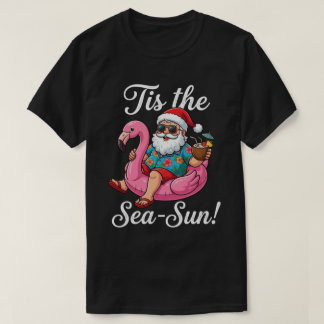 Jul i juli | Rolig strandtomte flamingo T Shirt