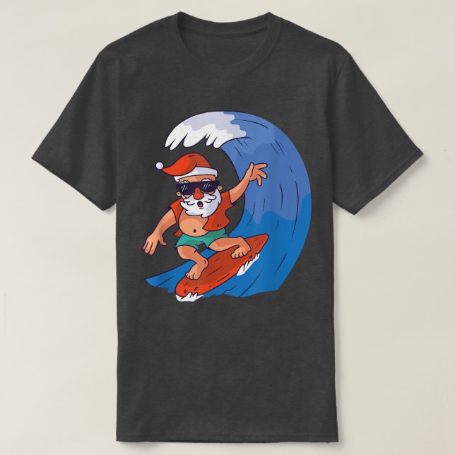 Jul i juli: Santa Beach Hat Sunglass T Shirt (Design framsida)