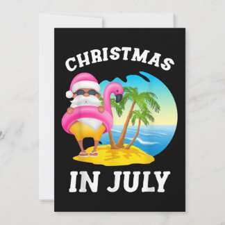 Jul i juli Santa Flamingo Bassäng, sommar Spara Datumet
