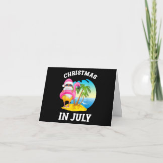Jul i juli Santa Flamingo Bassäng, sommar Tack Kort