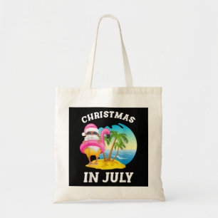 Jul i juli Santa Flamingo Bassäng, sommar Tygkasse