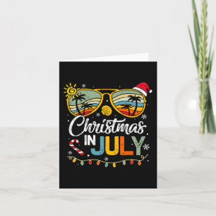 Jul i juli, Santa Hat Sunglasses Sommar Vaca Kort