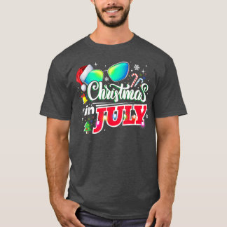 Jul i juli, Santa Hat Sunglasses Sommar Vaca T Shirt
