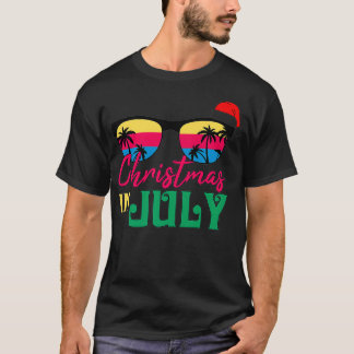 Jul i juli, Santa Hat Sunglasses Sommar Vaca T Shirt