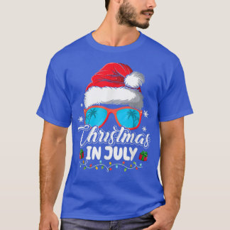 Jul i juli, Santa Hat Sunglasses Sommar Vaca T Shirt
