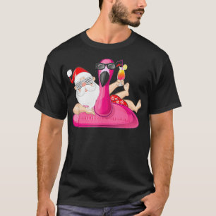 Jul i juli: Santa Hawaii Flamingo Summer Vac T Shirt