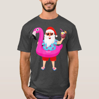 Jul i juli Santa hawaii Sunglasses Flamingo T Shirt