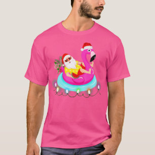 Jul i juli: Santa Hawaii Sunglasses Flamingo T Shirt