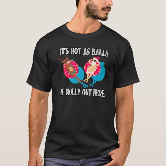 Jul i juli, Santa Hett som Bollar Vacation T Shirt (Framsida)