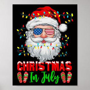 Jul i juli: Santa Patriotic Festive Julafton Sum Poster
