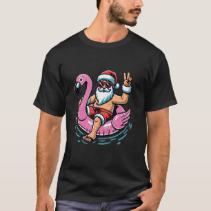Jul i juli: Shirt Boys Kids Santa Flamingo S T